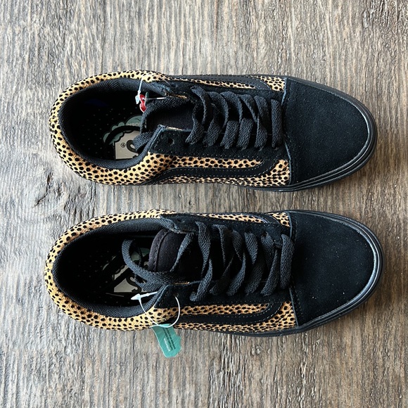 Vans Old Skool Comfycush. Mini Cheetah print. Black & camel tan. Women’s 6. NIB - Picture 2 of 16